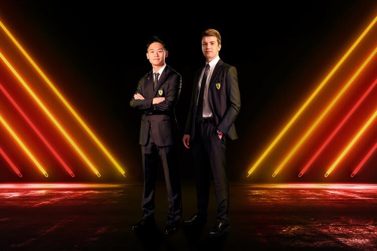 Gehören auch zum offiziellen Ferrari-Kader: Yifei Ye (li.) und Robert Shwartzman