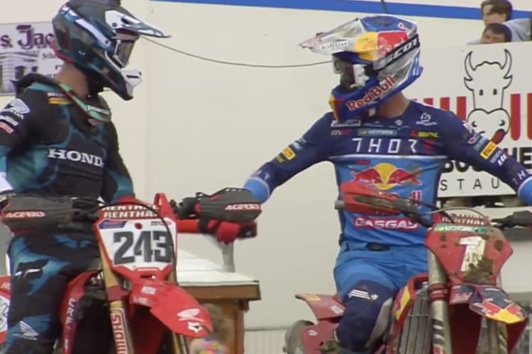 Tim Gajser gewann den ersten Lauf vor Jorge Prado