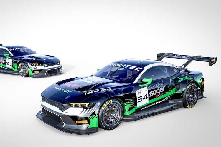 Das geplante Design der Dinamic GT Ford Mustang GT3