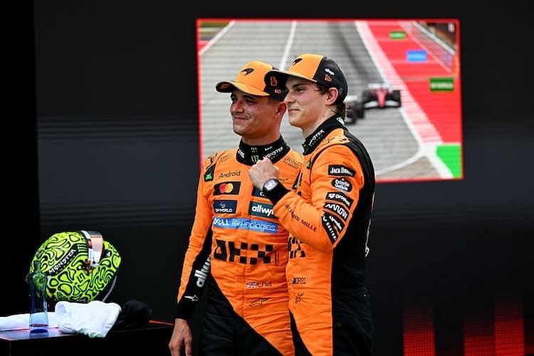 McLaren feierte beim GP von Spanien einen Doppelsieg: Piastri (r.) vor Norris
