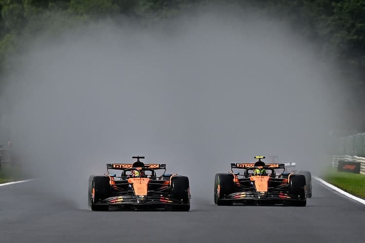 Oscar Piastri und Lando Norris vorige Woche in Spa