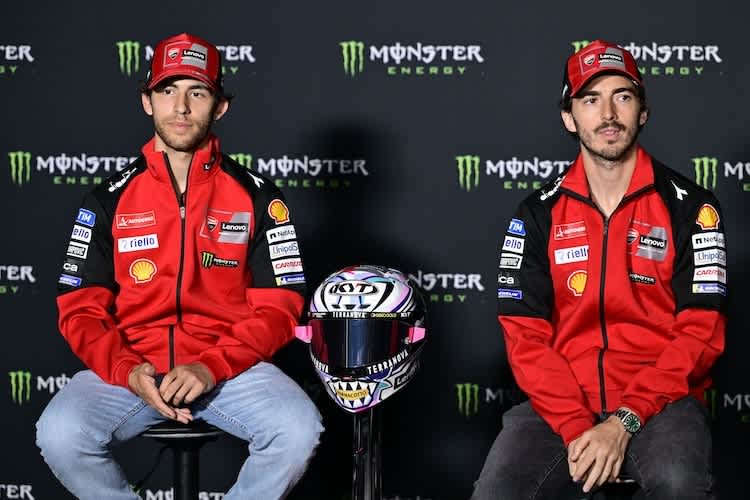 Noch neben Weltmeister Francesco Bagnaia – der WM-Vierte Enea Bastianini