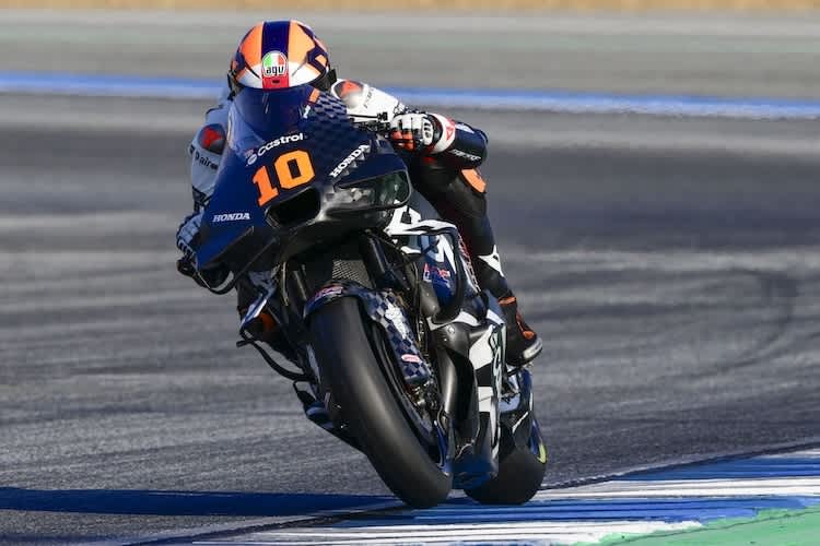 Geht doch: Luca Marini auf der Honda RC213V