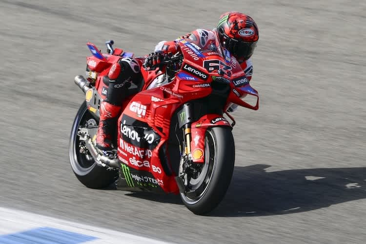 Kämpfte gegen den Wind in Jerez: Ducati-Werkspilot Bagnaia
