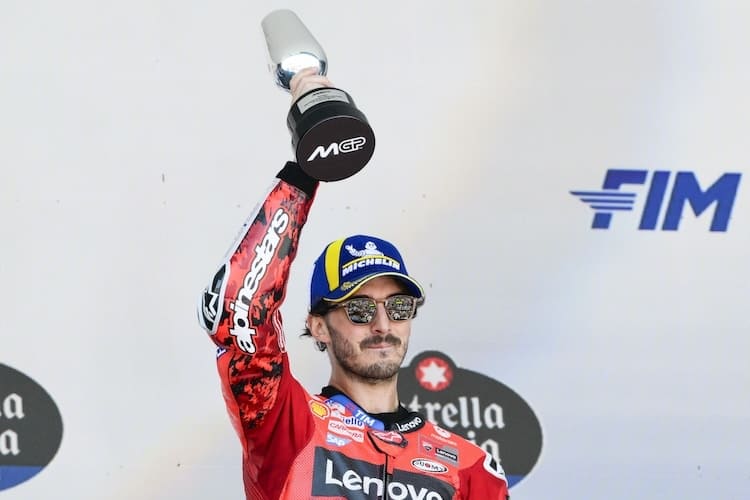 Unglücklicher Dritter: Pecco Bagnaia