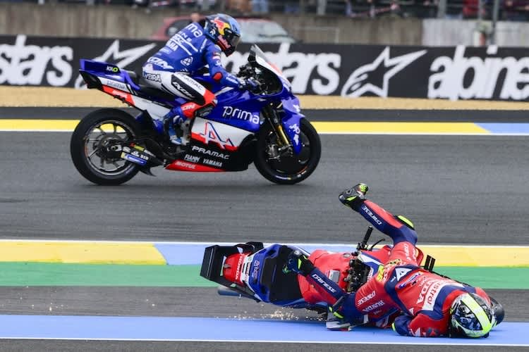 Honda-Werkspilot Joan Mir stürzte nicht nur in Le Mans