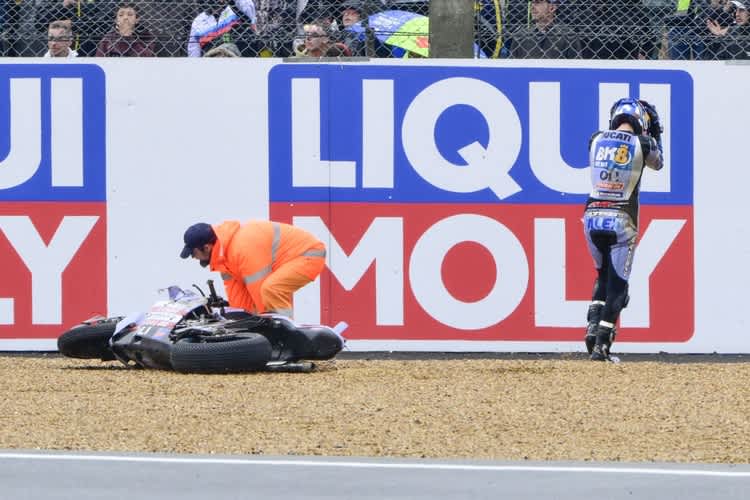 Alex Márquez nach seinem zweiten Ausrutscher in Le Mans