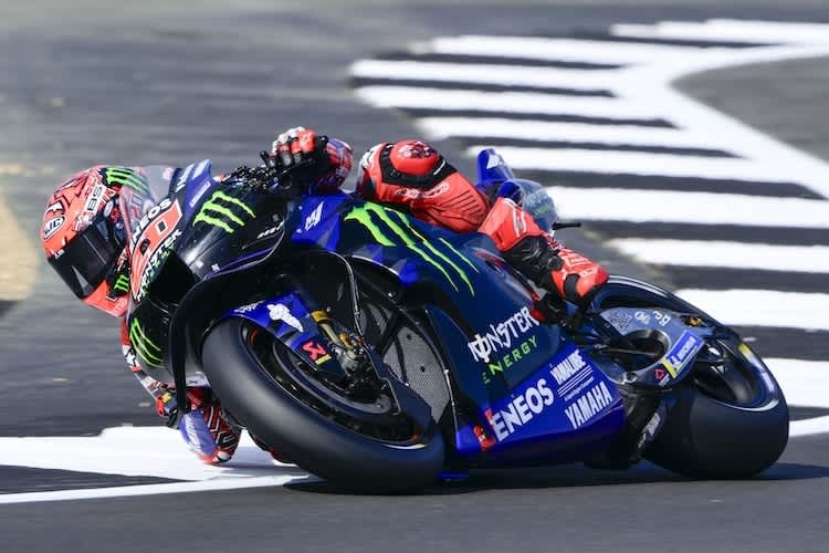 Fabio Quartararo auf seiner Yamaha M1 in Silverstone