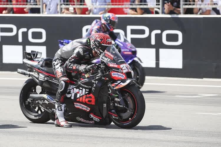 Startbereit für den Catalunya-GP: Aprilia-Testpilot Lorenzo Savadori