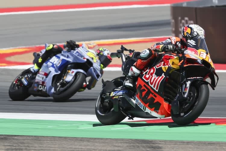 Pedro Acosta unterwegs in Aragon. Er war am Samstag der beste KTM-Pilot