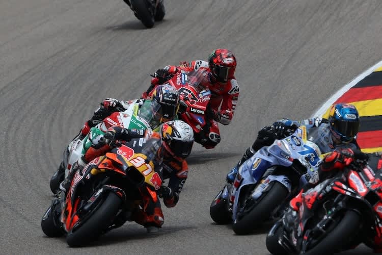 Für Pedro Acosta endete der Deutschland-GP frühzeitig mit einem Crash