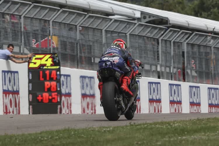 Fabio Quartararo vorige Woche am Sachsenring. Mit Platz 4 verpasste er im GP das Podium nur knapp