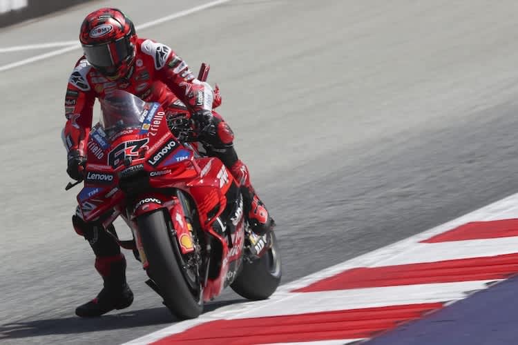 Volles Vertrauen: Bagnaia auf der Bremse