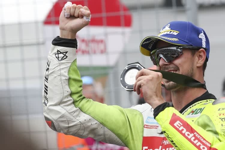 Fabio Di Giannantonio war erster Verfolger von Marc Marquez