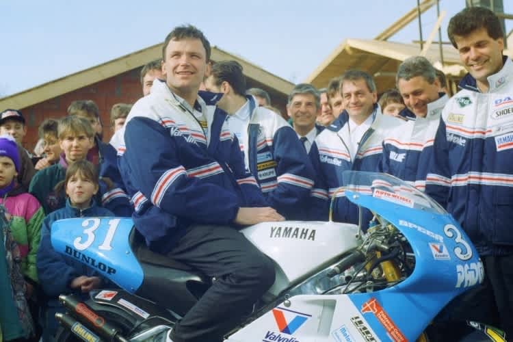 Lothar Neukirchner mit der Harris-Yamaha 1994