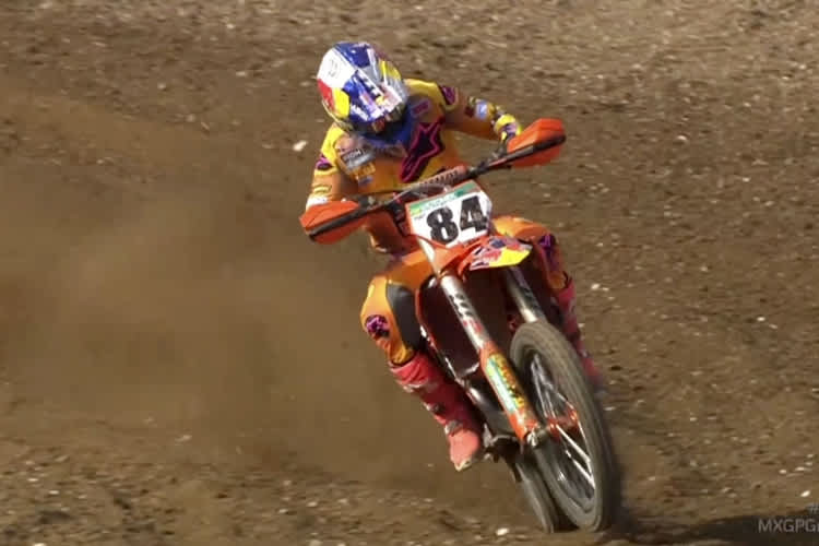 Jeffrey Herlings gewann das Qualifikationsrennen in Matterley Basin