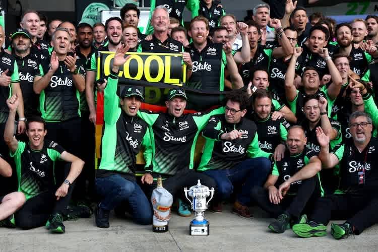 Nico Hülkenberg feierte nicht nur mit dem Sauber-Team an der Strecke