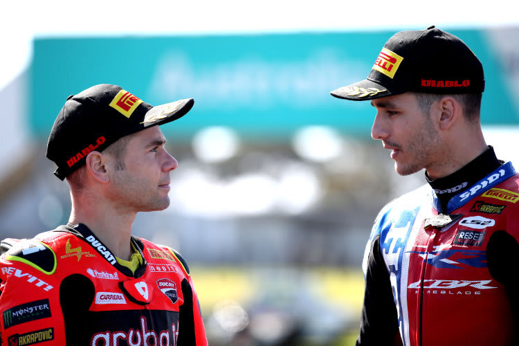 Alvaro Bautista (li.) muss gehen: Hier mit seinem Ducati-Nachfolger Iker Lecuona