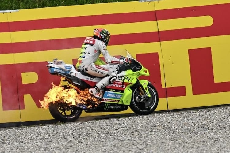 Fabio Di Giannantonio musste seine Ducati abstellen