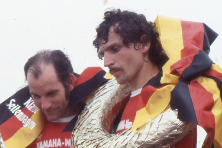 Einziger deutscher MX-Beifahrer-Weltmeister: Siegfried Müller (re.) mit Reinhard Böhler