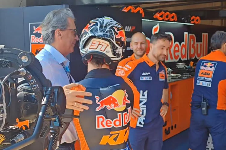 Heinz Kinigadner (li.) mit KTM-Chef Stefan Pierer