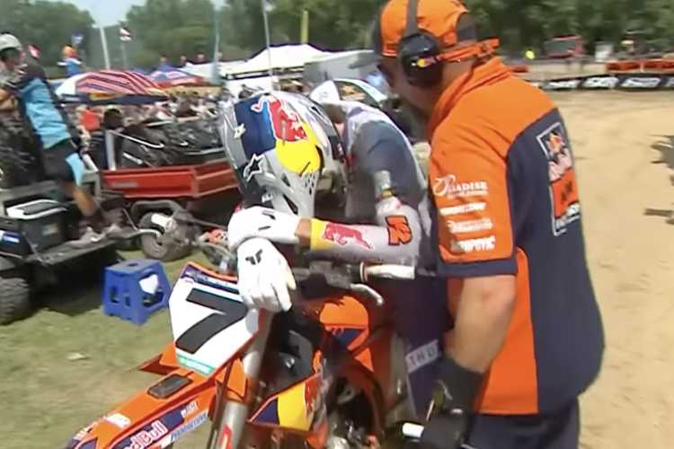 Aaron Plessinger musste das Rennen in Millville erschöpft aufgeben