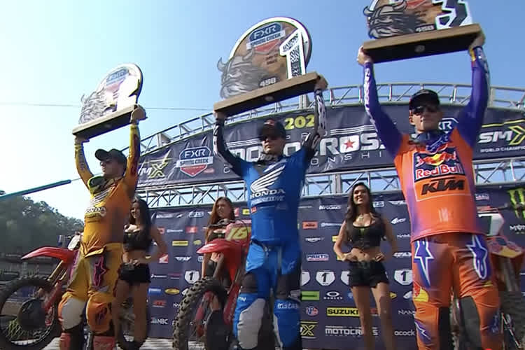 Jett Lawrence gewann vor Hunter Lawrence und Chase Sexton