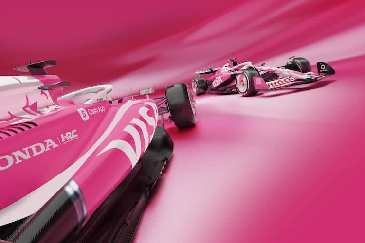 Mutiges Spezialdesign: Der VCARB02 glänzt in Miami in Rosa, Weiss und Schwarz