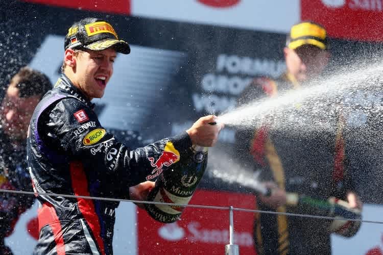 Sebastian Vettel (hier am Nürburgring 2013) gewann vier WM-Titel mit Red Bull Racing