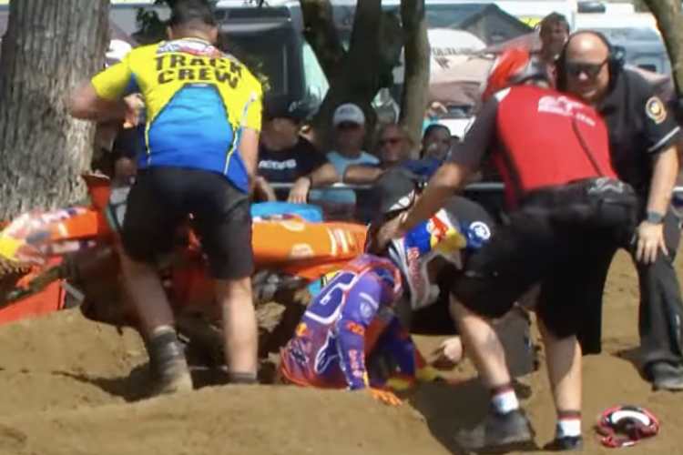 Tom Vialle stürzte im zweiten Lauf von Millville