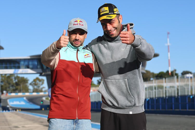 Die BMW-Zugänge Miguel Oliveira (li.) und Danilo Petrucci