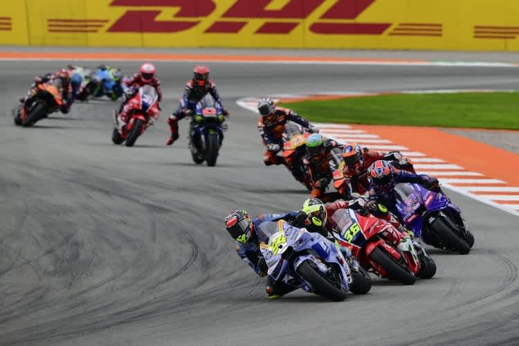 Das MotoGP-Fahrerfeld beim Saisonfinale in Valencia