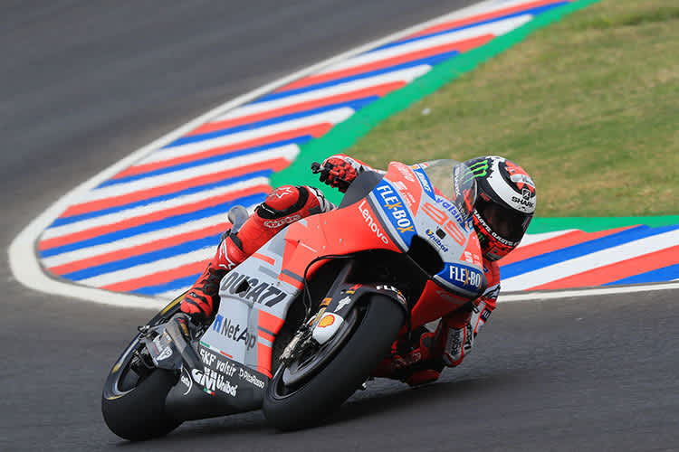 Jorge Lorenzo auf der Ducati Desmosedici