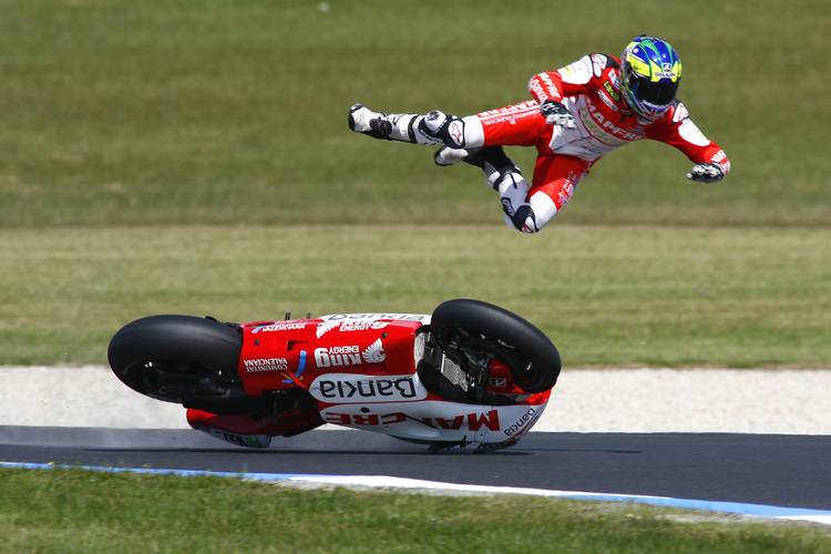 Stürzte spektakulär: Damian Cudlin