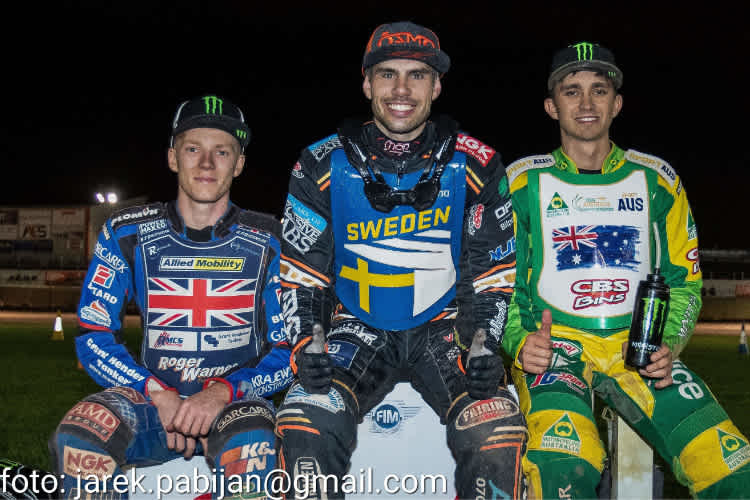 Im Grand Prix 2023: Dan Bewley, Kim Nilsson und Jack Holder (v.l.)