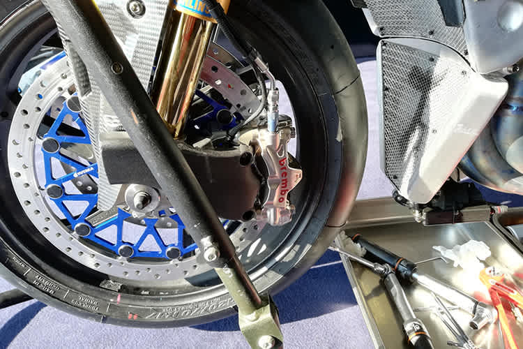 Die neue Brembo-Bremse an Lavertys BMW