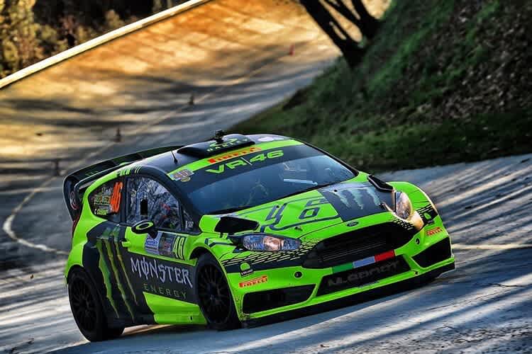 Valentino Rossi im Ford Fiesta WRC-Auto bei der «Monza Rally Show»