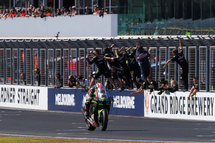 Kawasaki feierte den Sieg von Johnny Rea