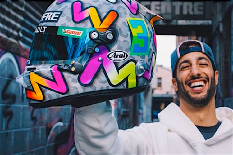 Mit diesem Helm wollte Daniel Ricciardo fahren