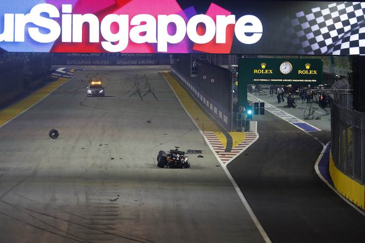 Nico Hülkenberg nach dem Crash