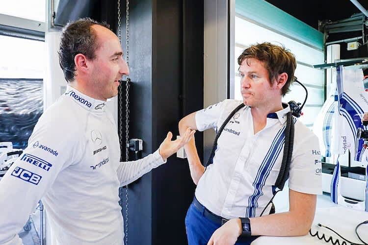 Robert Kubica mit Rob Smedley von Williams