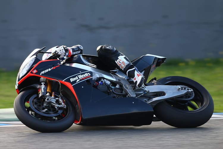 Leon Haslam während des Jerez-Tests