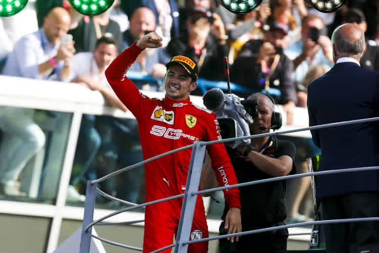 Charles Leclerc in Monza