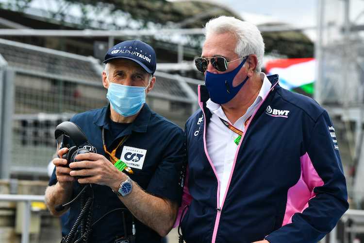 Franz Tost in Ungarn mit Racing Point-Teambesitzer Lawrence Stroll