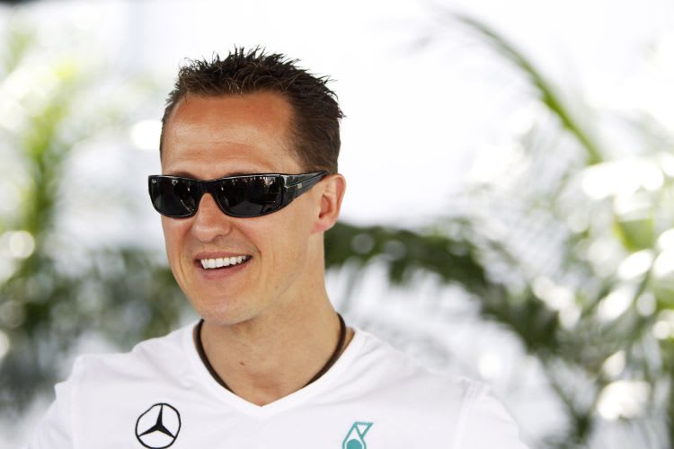 Schumi hat das Lachen noch nicht verlernt