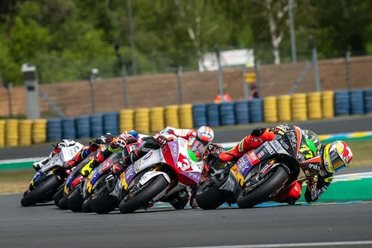 Der Schweizer Dominique Aegerter musste sich in Le Mans letztlich mit dem vierten Platz begnügen 
