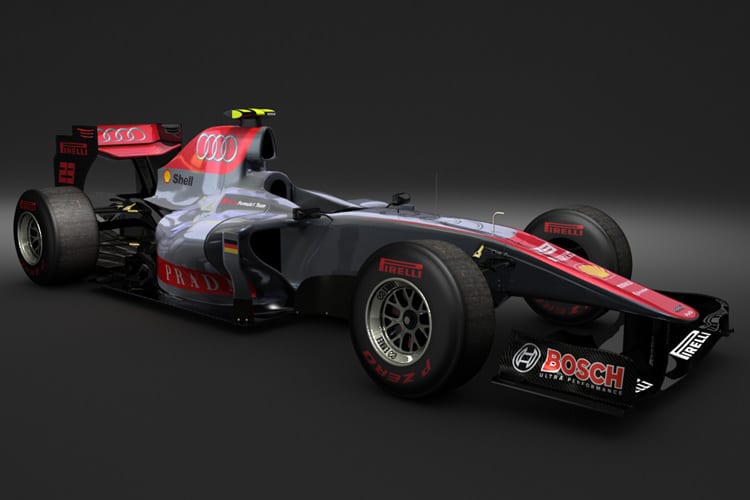 So stellt sich der neuseeländische Digitalkünstler Lee McCorquodale einen Formel-1-Audi vor