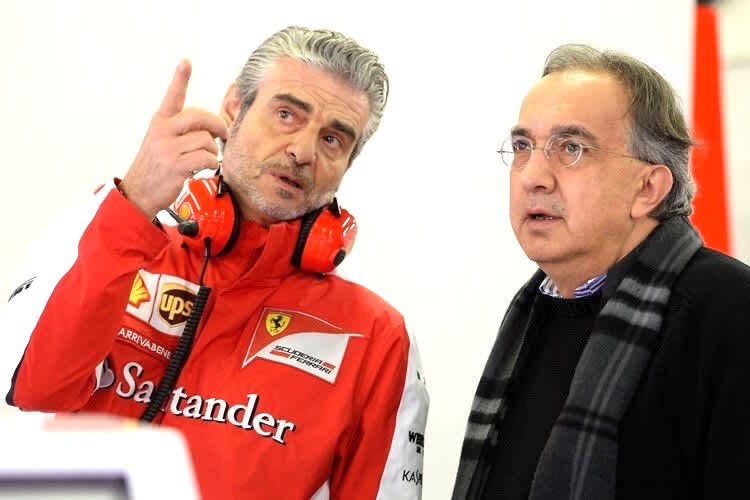 Ferrari-Teamchef Maurizio Arrivabene und Firmenleiter Sergio Marchionne