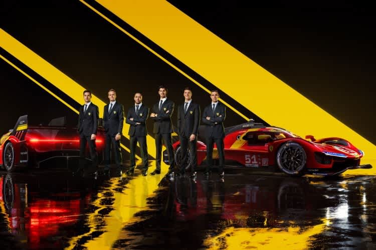Die sechs WEC-Piloten und der Ferrari 499P