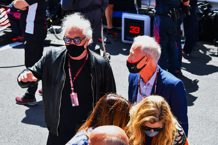 Flavio Briatore (links) in Monaco 2021